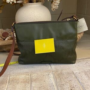 Fossil Olive Green Crossbody Bag